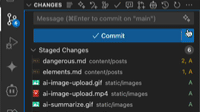 AI Summarize a set of github commits